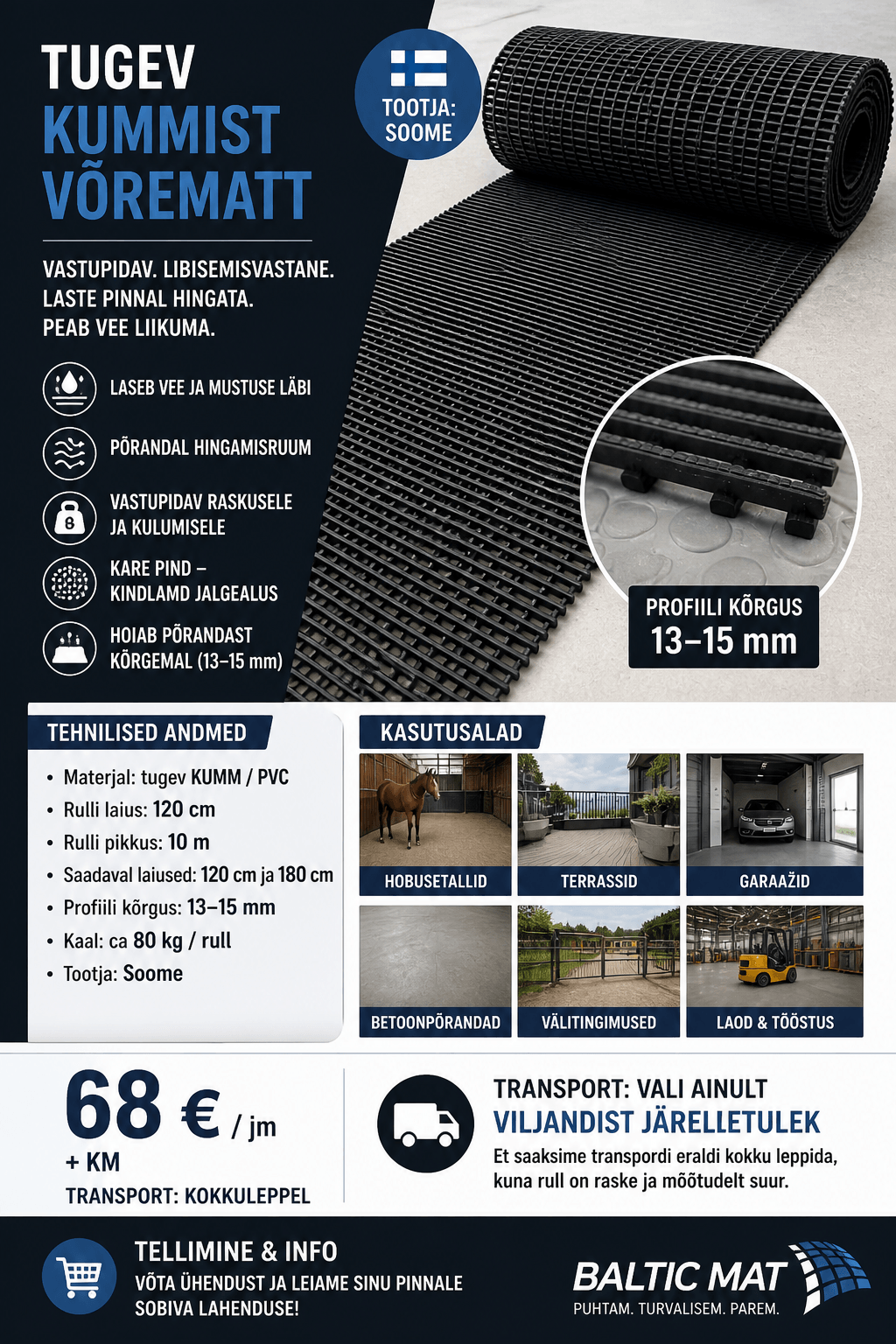 Libisemisvastane kummimatt Nerostep 24